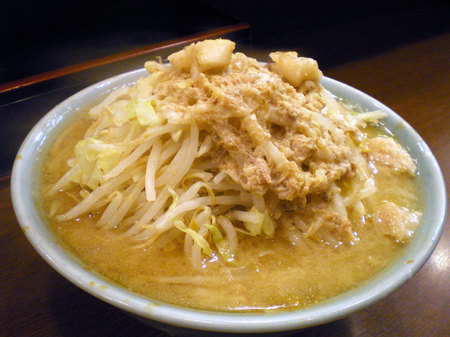 池袋二郎ラーメン野菜アブラ101607