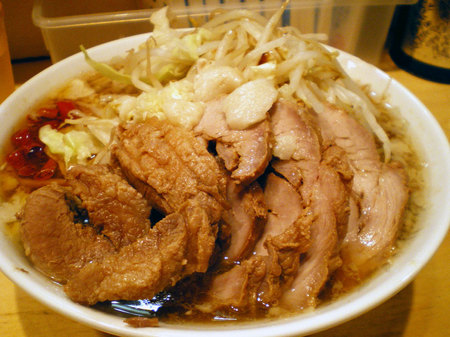 荻窪二郎ラーメンブタ生唐辛子ニンニクアブラカラメ091107