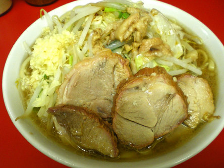 桜台二郎ラーメンニンニクアブラカラメ090707